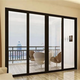 Porta scorrevole in vetro in alluminio